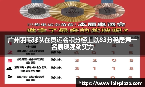 广州羽毛球队在奥运会积分榜上以83分稳居第一名展现强劲实力